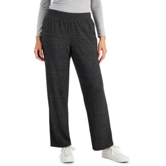 Karen Scott Knit Lounge Pants in Heather Gray - - Picture 1 of 5